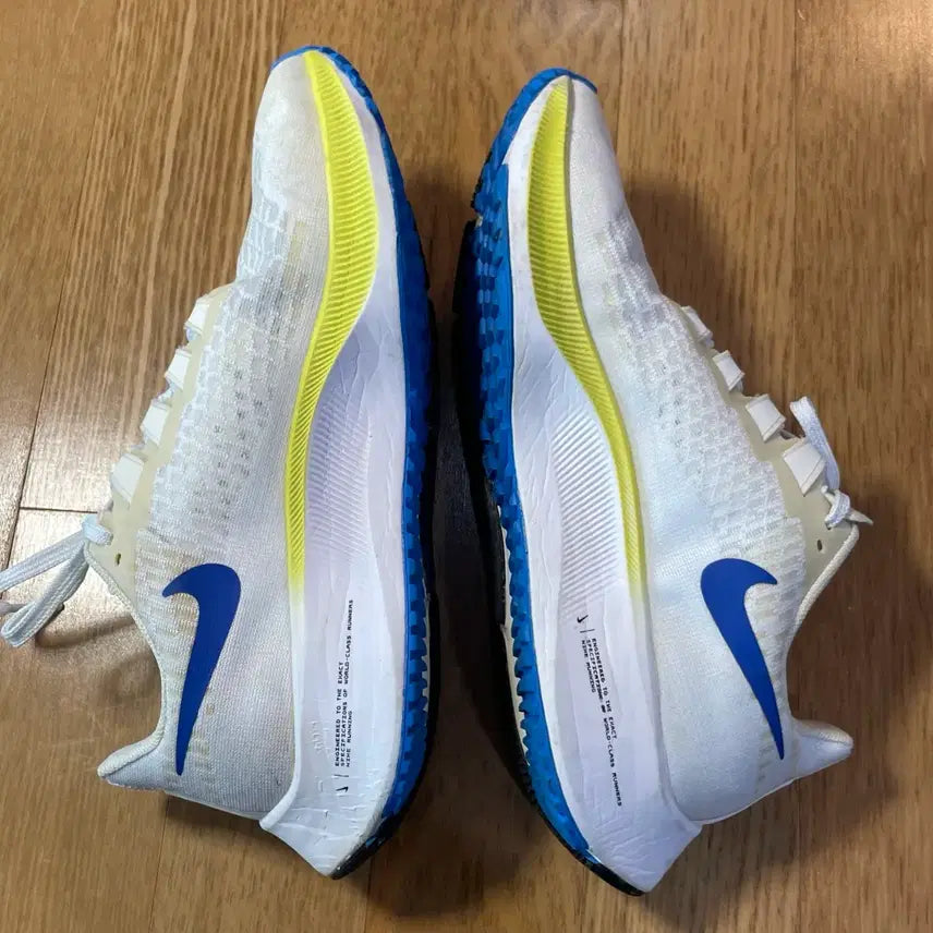 [BUNJANG] Nike Air Zoom Pegasus 37 White Blue Green Sneakers / 203) 나이키 에어 줌 페가수스 37 화이트 블루 그린 250