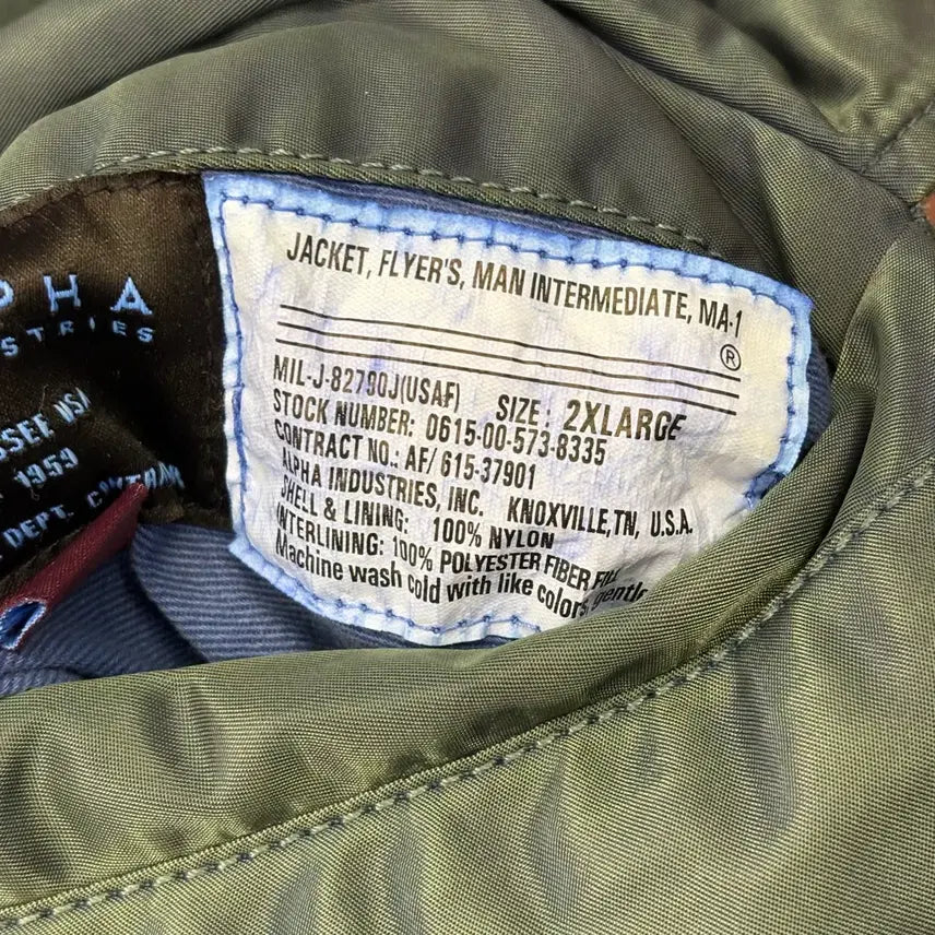[BUNJANG] Alpha Industries Reversible MA-1 Bomber Jacket / 2XL 알파인더스트리 리버시블 ma-1 항공 자켓