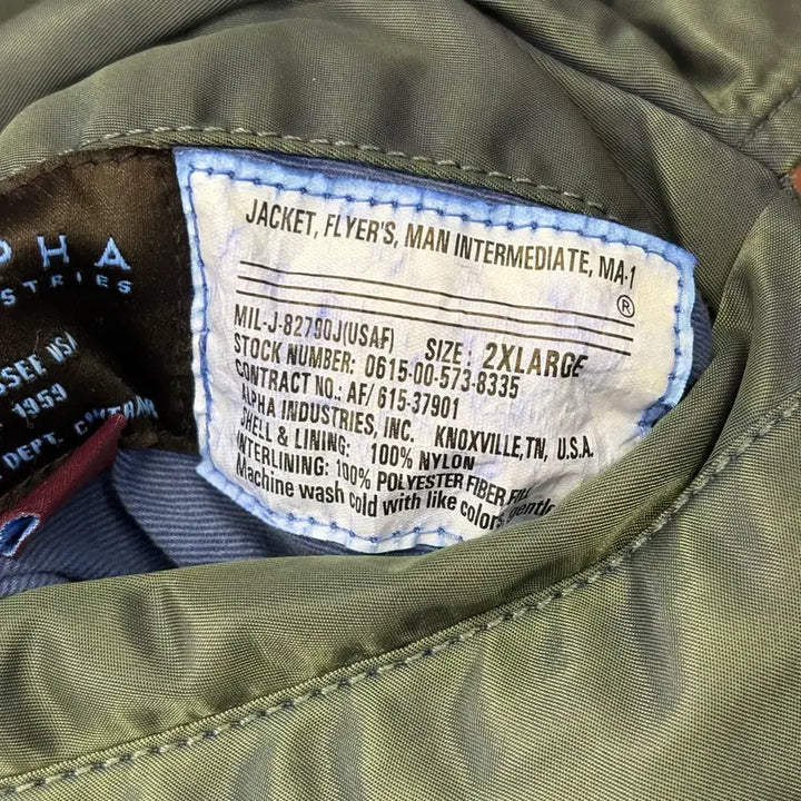 [BUNJANG] Alpha Industries Reversible MA-1 Bomber Jacket / 2XL 알파인더스트리 리버시블 ma-1 항공 자켓