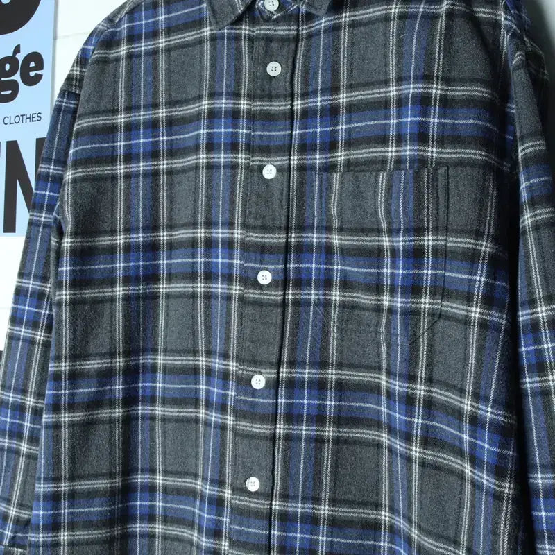 [BUNJANG] 8 Seconds Flannel Western Check Shirt / (S-M) 에잇세컨즈 셔츠 남방 플란넬 웨스턴체크 아메카지-1781C