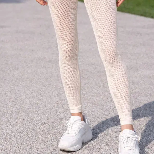 [BUNJANG] Sse Shop ST172 Color Mesh Leggings Ivory / 쎄샵 ST172 컬러망사 레깅스 아이보리 FREE4455-1개