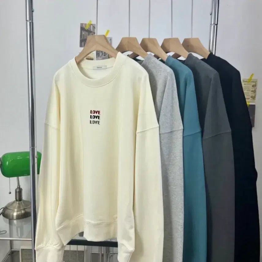[BUNJANG] Oversized Ivory Cotton Blend Sweatshirt / 오버핏맨투맨