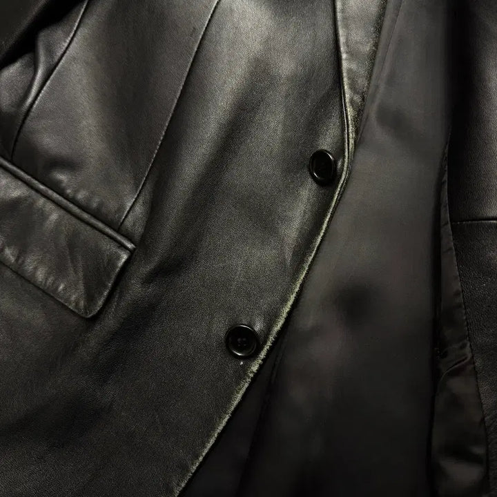 [BUNJANG] Cerruti 1881 Vintage Real Leather Sheepskin Blazer / Cerruti 1881 빈티지 리얼레더 쉽스킨 양가죽 블레이저