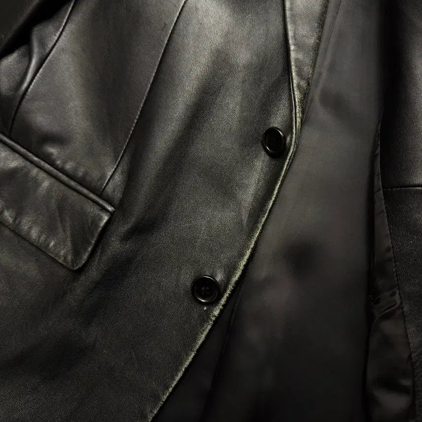 [BUNJANG] Cerruti 1881 Vintage Real Leather Sheepskin Blazer / Cerruti 1881 빈티지 리얼레더 쉽스킨 양가죽 블레이저