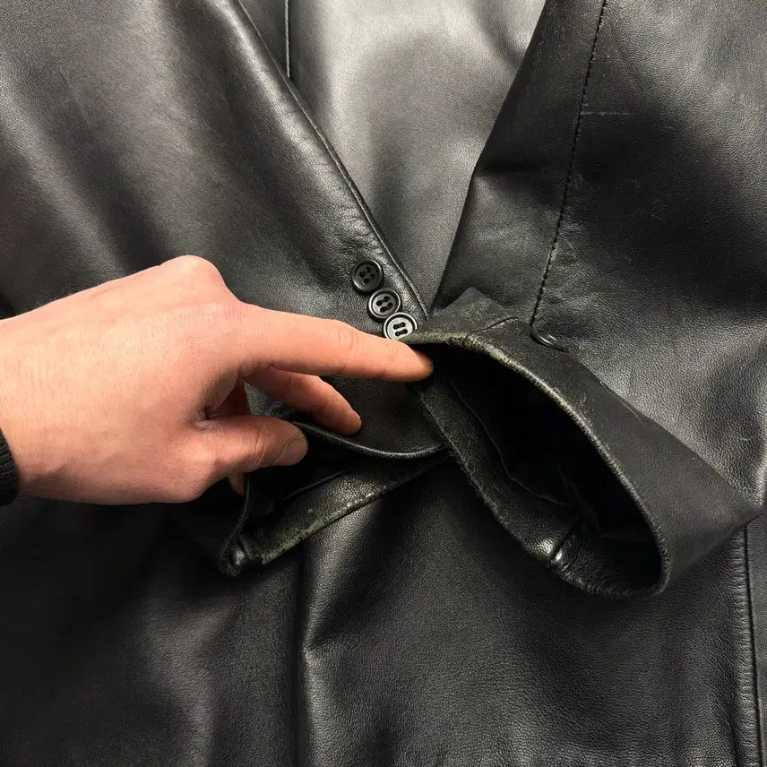 [BUNJANG] Cerruti 1881 Vintage Real Leather Sheepskin Blazer / Cerruti 1881 빈티지 리얼레더 쉽스킨 양가죽 블레이저