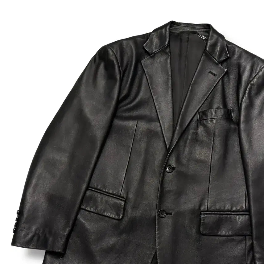 [BUNJANG] Cerruti 1881 Vintage Real Leather Sheepskin Blazer / Cerruti 1881 빈티지 리얼레더 쉽스킨 양가죽 블레이저