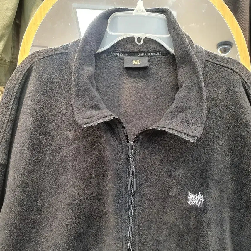 [BUNJANG] Browbreathe Fleece Zip-Up Jacket (Black/L) / 브라운브레스 플리스 후리스 집업 자켓 (블랙/L/상태양호)