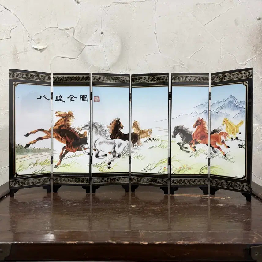 [BUNJANG] Folding Screen Mini Interior Decor Item / 미니 병풍 말 접이식 인테리어 소품 카페 스튜디오 샵 이자카야 사무실