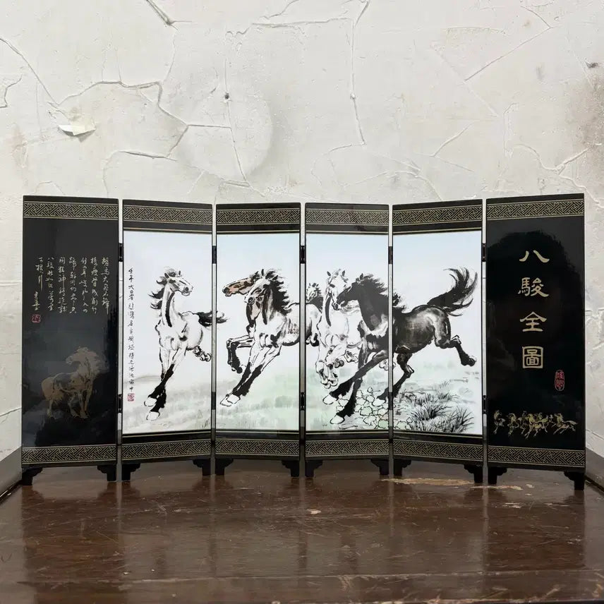 [BUNJANG] Folding Screen Mini Interior Decor Item / 미니 병풍 말 접이식 인테리어 소품 카페 스튜디오 샵 이자카야 사무실
