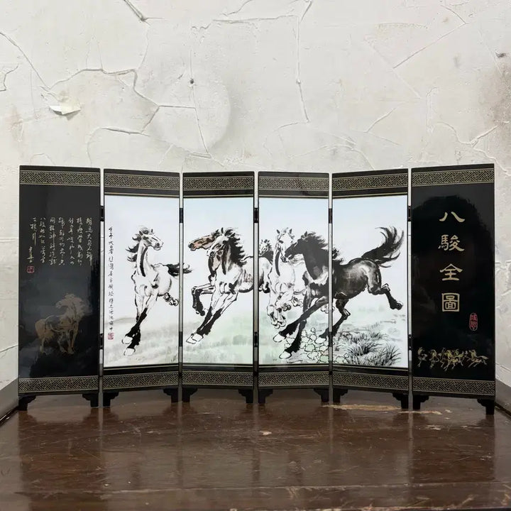 [BUNJANG] Folding Screen Mini Interior Decor Item / 미니 병풍 말 접이식 인테리어 소품 카페 스튜디오 샵 이자카야 사무실