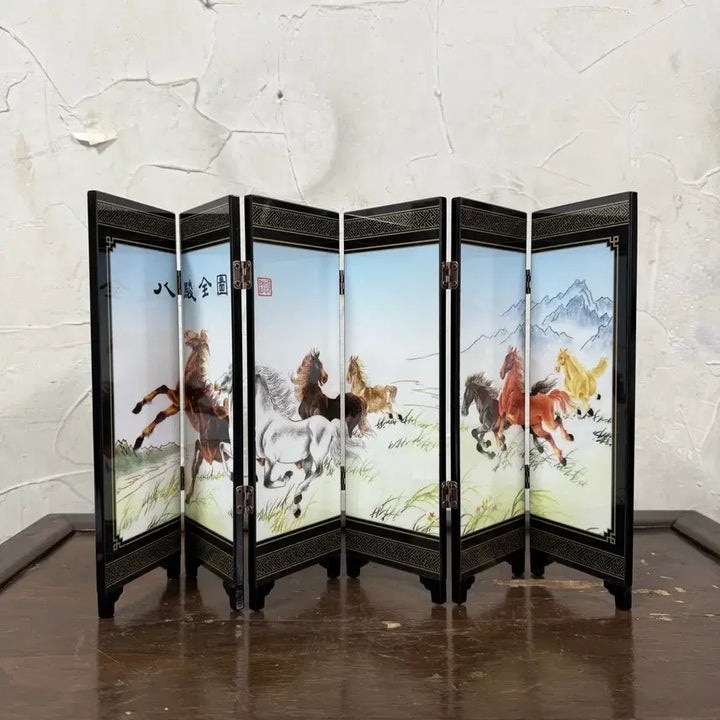 [BUNJANG] Folding Screen Mini Interior Decor Item / 미니 병풍 말 접이식 인테리어 소품 카페 스튜디오 샵 이자카야 사무실