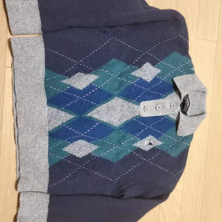 [BUNJANG] Kangol Argyle Polo Knit / 캉골 아가일 폴로 니트