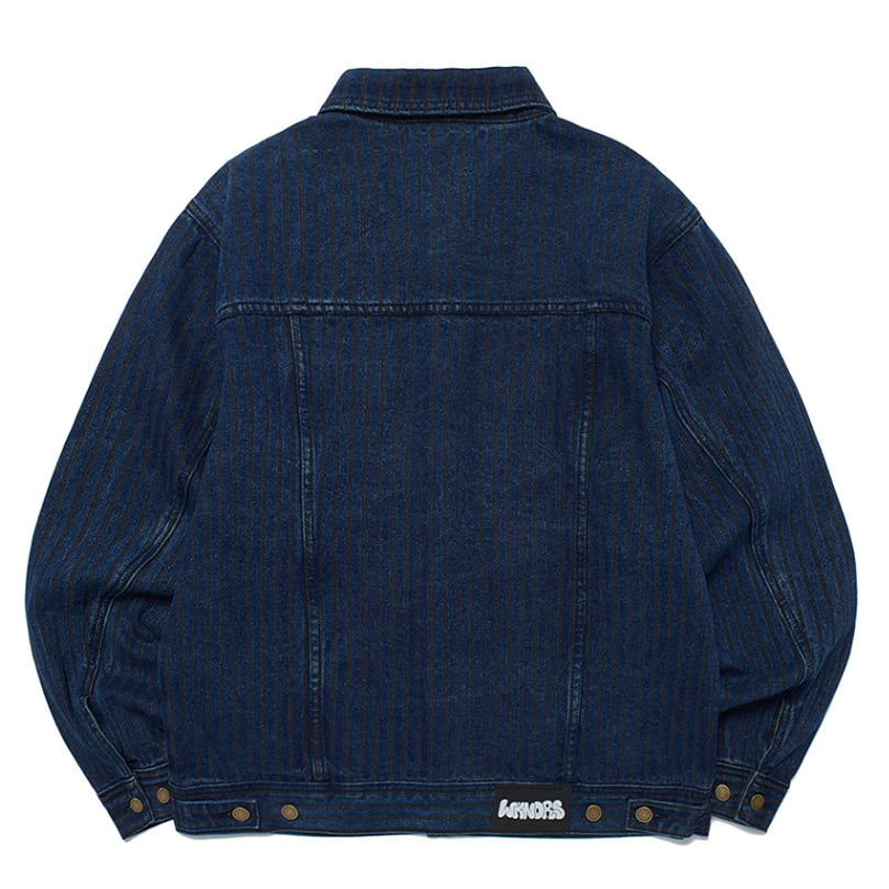 [BUNJANG] Weeekenders Stripe Denim Trucker Jacket / 위캔더스 스트라이프 데님 트러커 자켓