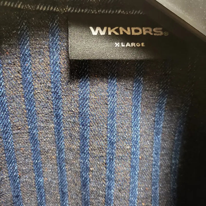 [BUNJANG] Weeekenders Stripe Denim Trucker Jacket / 위캔더스 스트라이프 데님 트러커 자켓