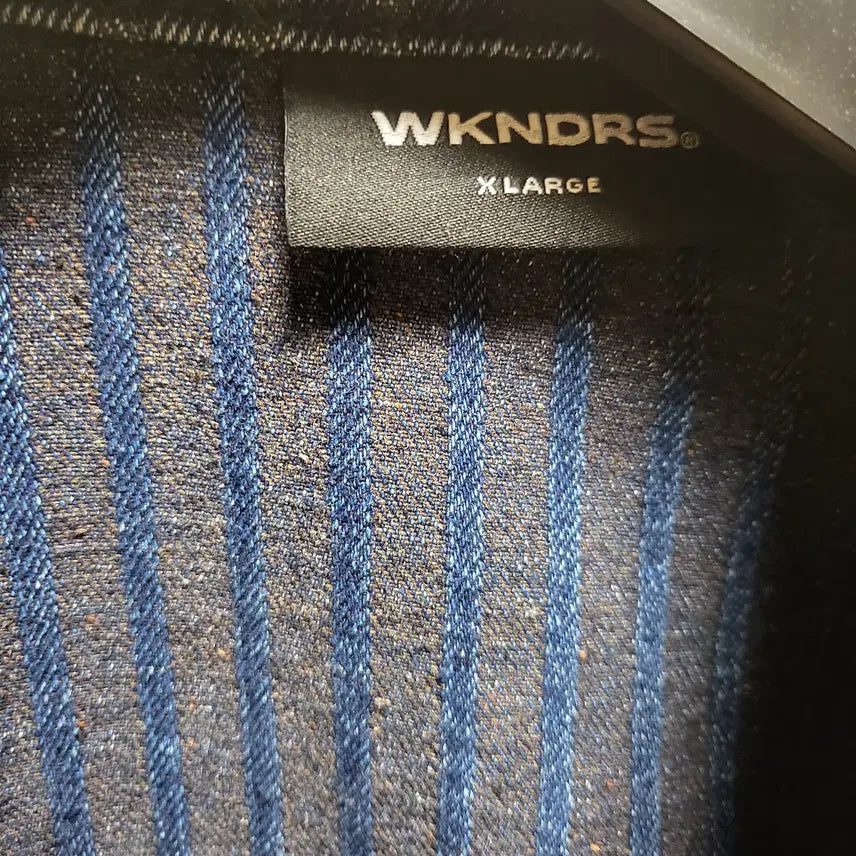 [BUNJANG] Weeekenders Stripe Denim Trucker Jacket / 위캔더스 스트라이프 데님 트러커 자켓