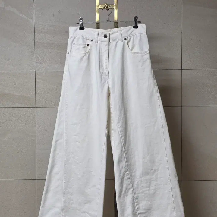 [BUNJANG] PORTS 1961 White Wide Denim Pants / PORTS 1961 화이트 와이드 데님
