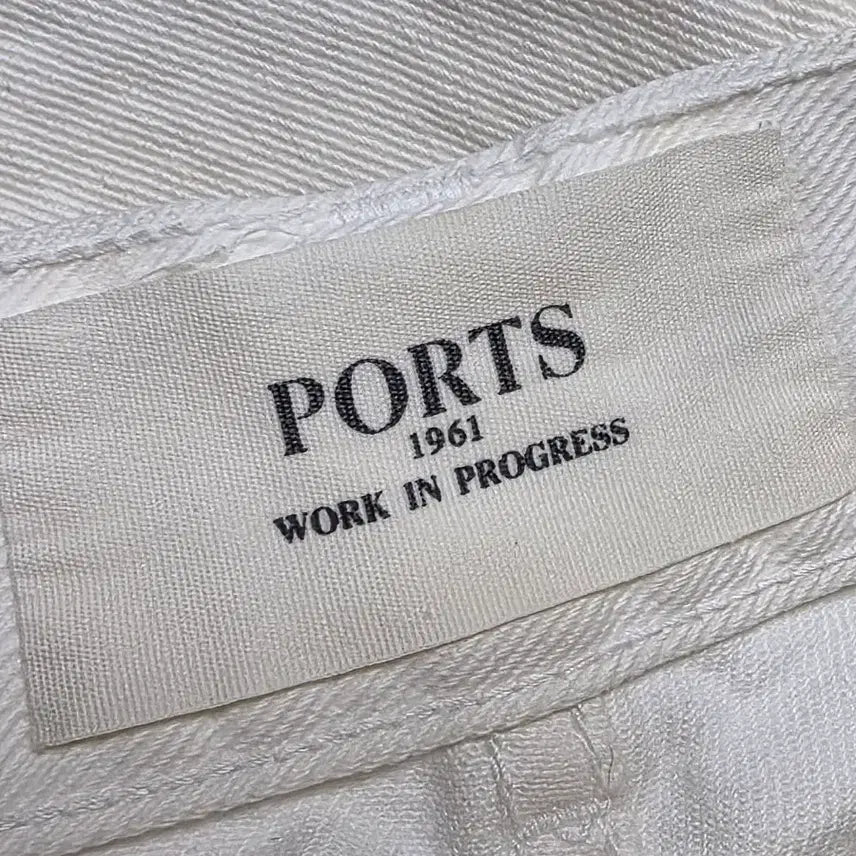 [BUNJANG] PORTS 1961 White Wide Denim Pants / PORTS 1961 화이트 와이드 데님
