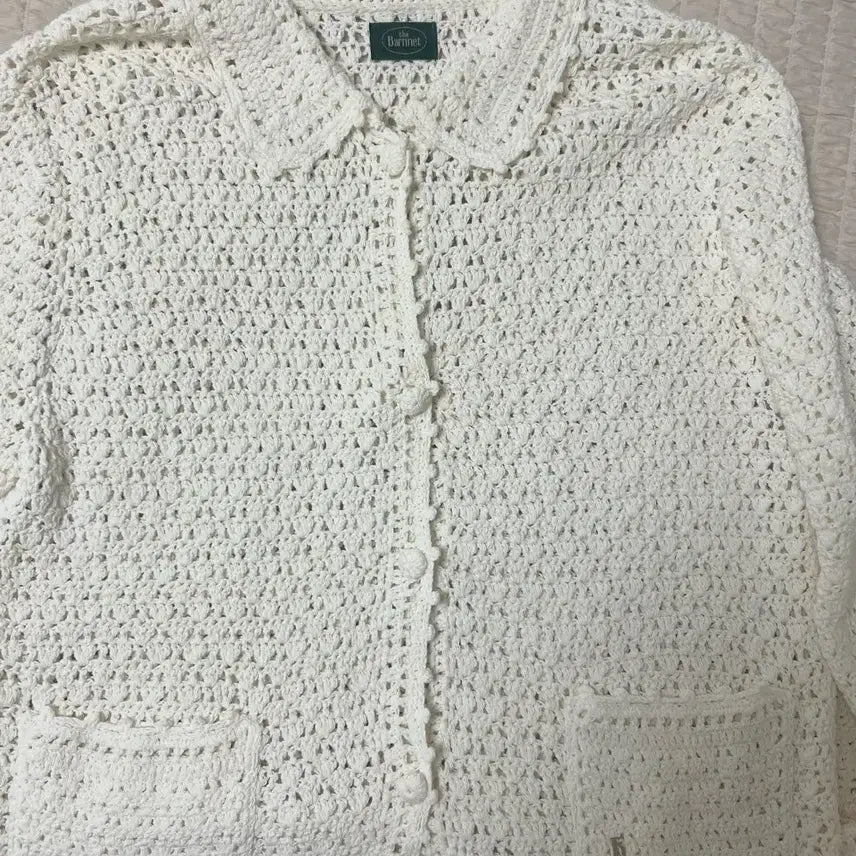 [BUNJANG] The Barnnet Ivory Hand Crochet Knit Cardigan / 더바넷 the barnnet 아이보리 핸드 크로셰 니트 가디건