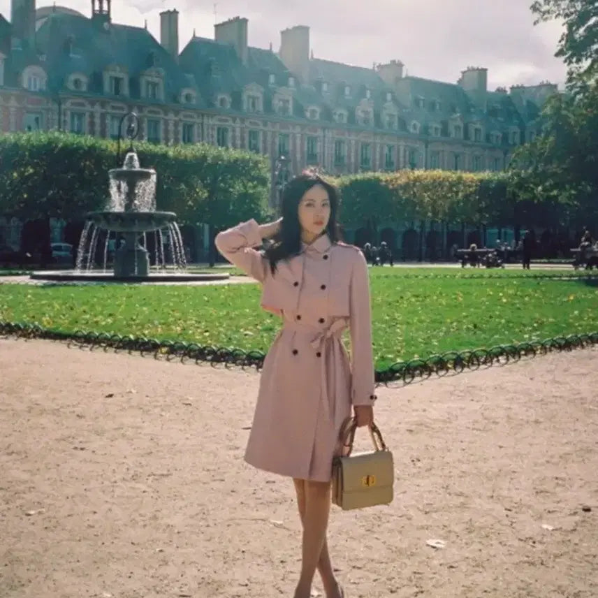 [BUNJANG] Milkcocoa Berlin Trench Coat (Pink) / 쇼핑몰 밀크코코아 베를린 트렌치코트 핑크 색상