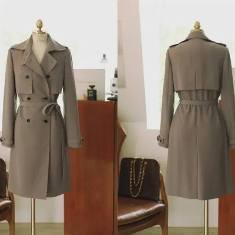 [BUNJANG] Milkcocoa Berlin Trench Coat (Pink) / 쇼핑몰 밀크코코아 베를린 트렌치코트 핑크 색상
