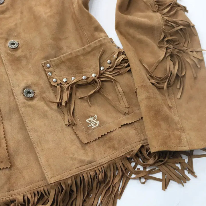 [BUNJANG] DIESEL Western Studded Fringe Suede Leather Jacket (S) / DIESEL 디젤 웨스턴 스터드 프링지 스웨이드 레더 자켓 (S)