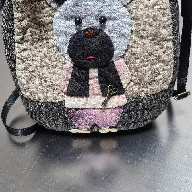 [BUNJANG] Handmade Bear Crossbody Bag / 핸드메이드 곰돌이 크로스백 가방