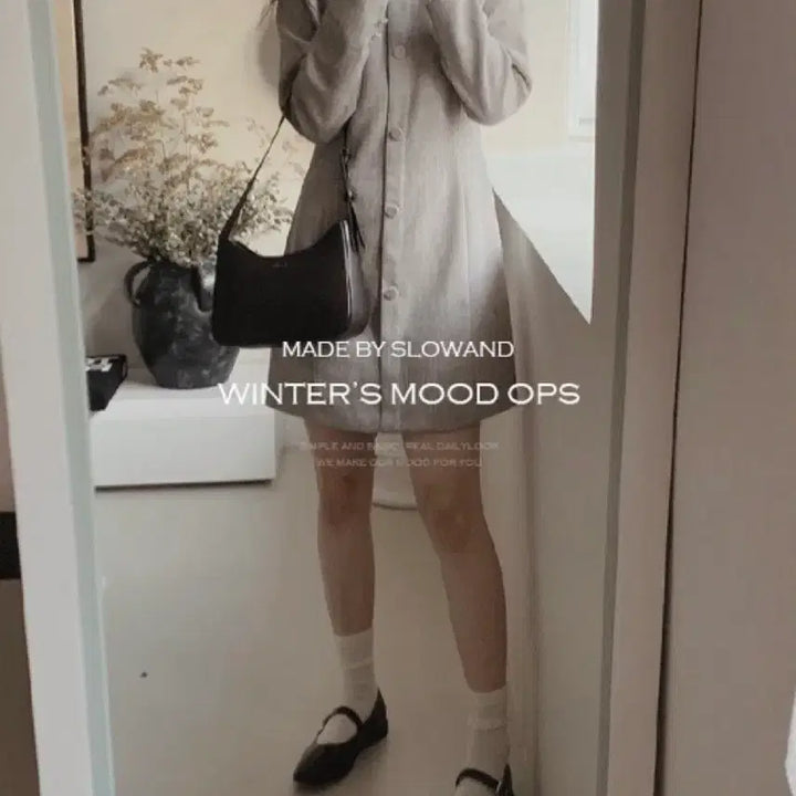 [BUNJANG] Slow and Made Matte Tweed Line One-Piece Dress / (미착용, 새상품) 슬로우앤드 made. 매트 트위드 라인원피스