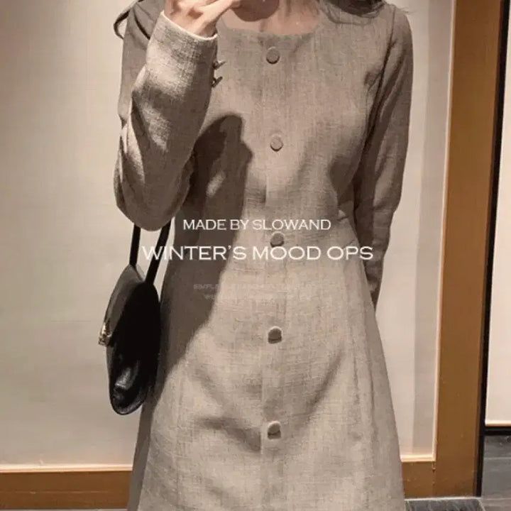 [BUNJANG] Slow and Made Matte Tweed Line One-Piece Dress / (미착용, 새상품) 슬로우앤드 made. 매트 트위드 라인원피스