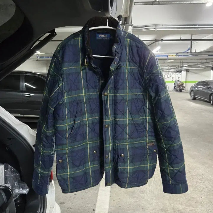 [BUNJANG] Polo Ralph Lauren Tartan Check Quilted Jacket / 폴로 랄프로렌 퀼팅 자켓 타탄체크 M 팝니다
