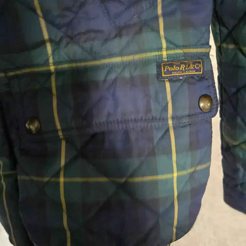 [BUNJANG] Polo Ralph Lauren Tartan Check Quilted Jacket / 폴로 랄프로렌 퀼팅 자켓 타탄체크 M 팝니다