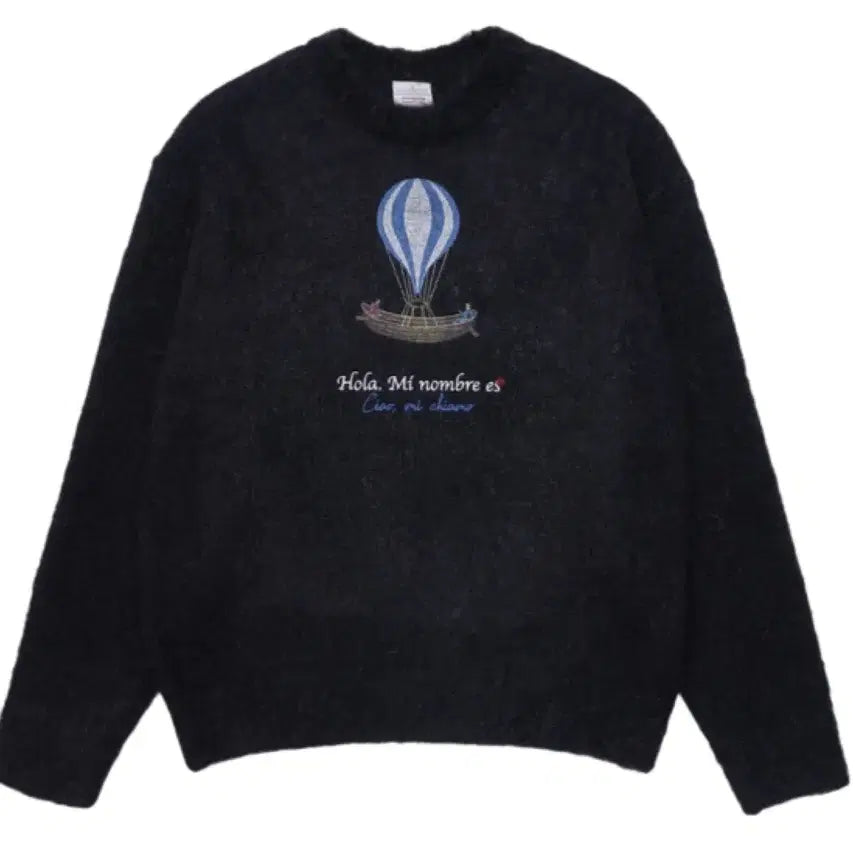 [BUNJANG] stu Balloon Mohair Knit M Black / stu 벌룬 모헤어 니트 블랙 M