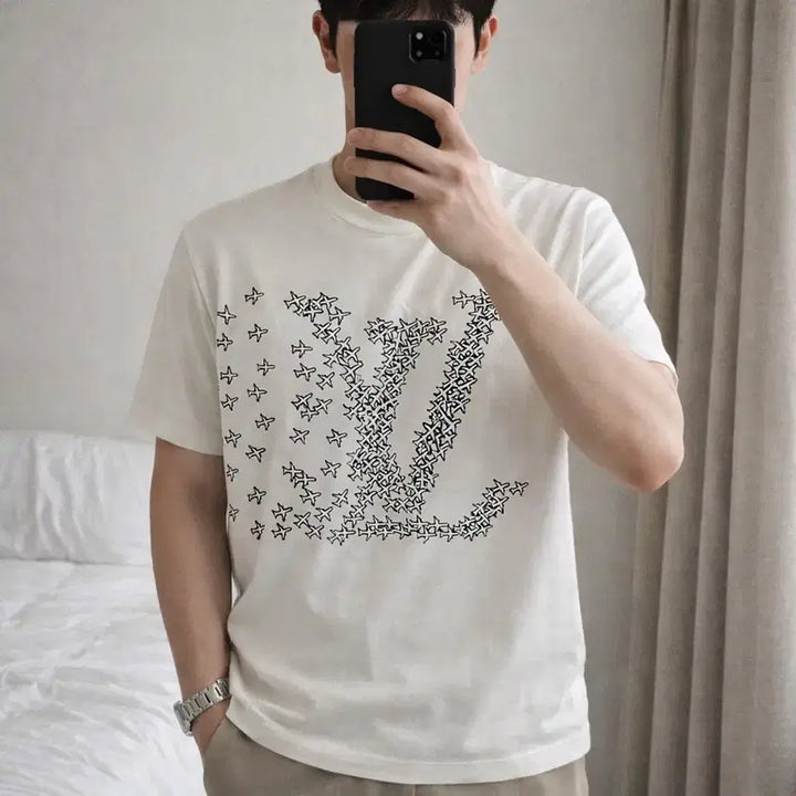 [BUNJANG] Louis Vuitton Airplane LV Big Logo T-shirt / 루이비통 비행기 LV 빅로고 반팔 티셔츠 S 남녀공용