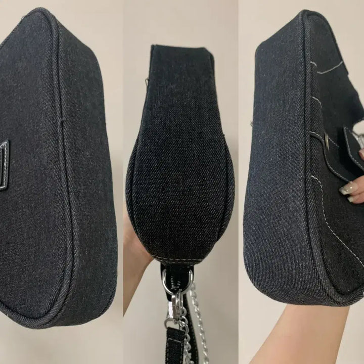 [SOLD OUT] 데님 숄더백Y2K 데님 벨트 체인 호보숄더