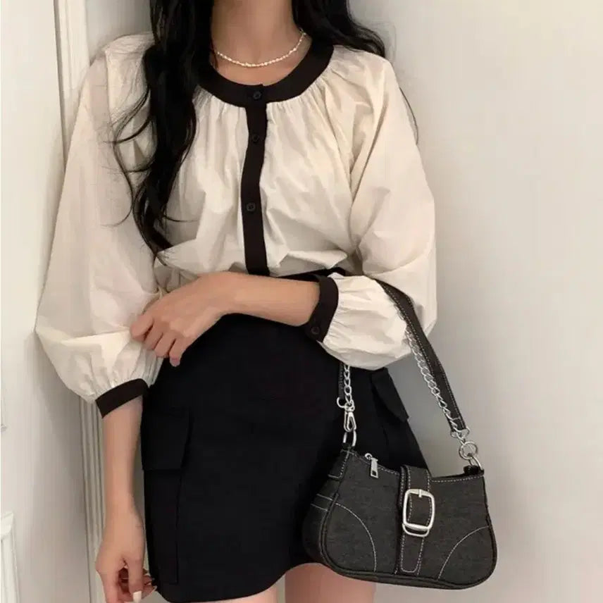 [SOLD OUT] 데님 숄더백Y2K 데님 벨트 체인 호보숄더