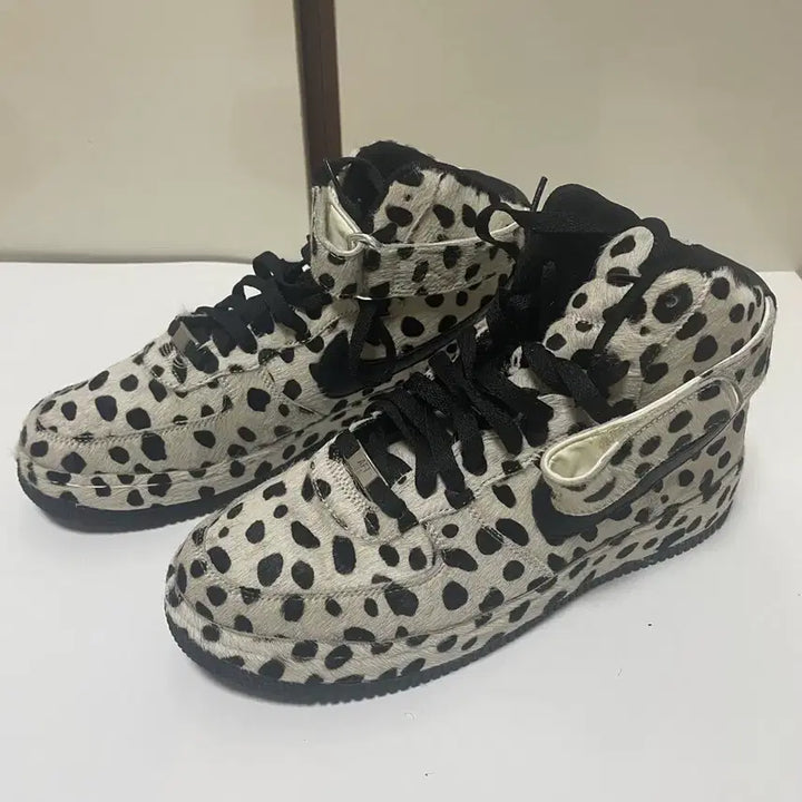 [BUNJANG] NIKE Air Force 1 High Premium Harako Dalmatian Custom Sneakers / 나이키 에어 포스 1 (달마시안) 송치
