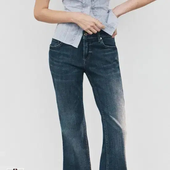 [BUNJANG] ZARA Poplin Frill Shirt Blue Stripe XL / 자라 포플린 프릴셔츠 블루스프라이트 xl