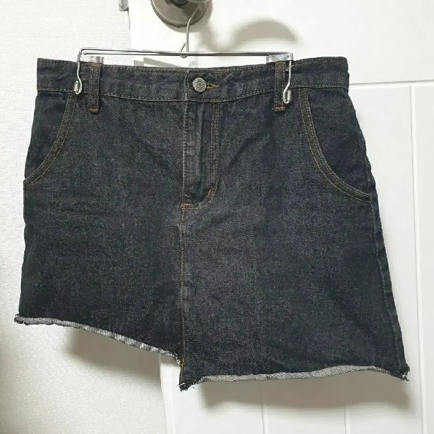 [BUNJANG] Black Denim Mini Skirt / (새상품) 블랙 데님 미니스커트