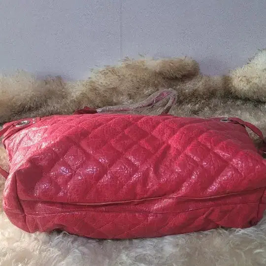 [BUNJANG] Red Quilted Tote Bag / 레드 퀼팅 토트백 새 가방