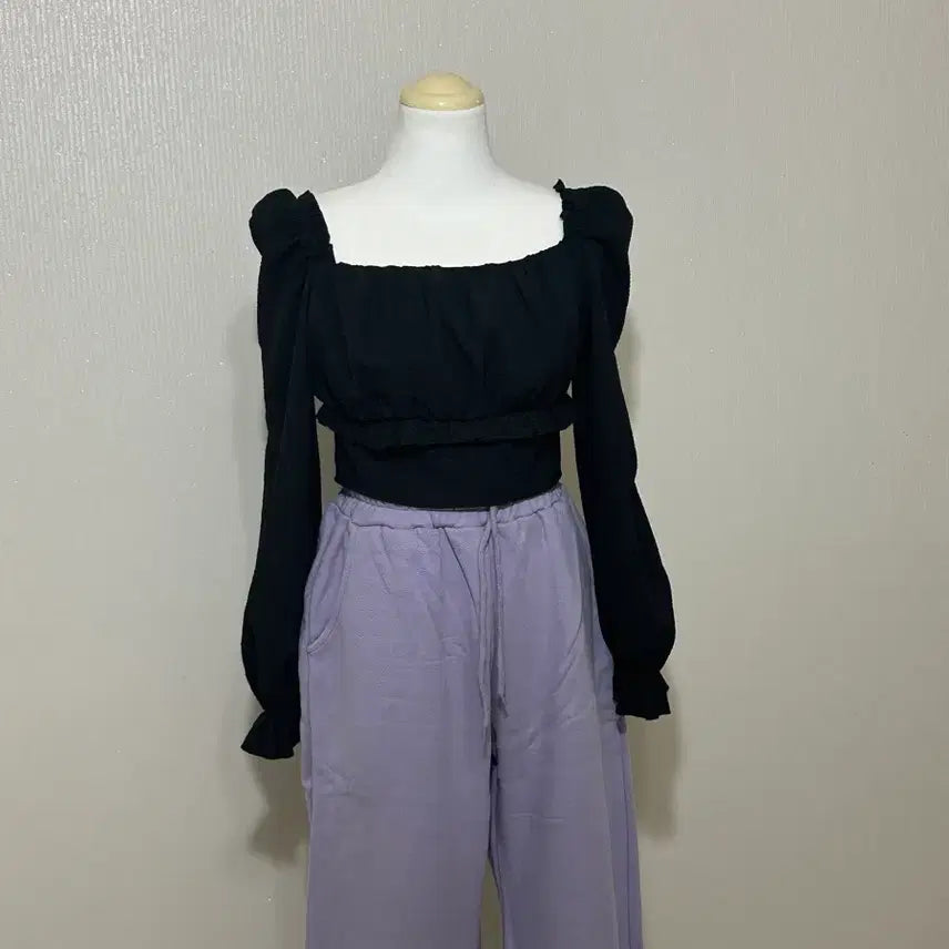 [BUNJANG] Pale Jade Jacquard Frill Blouse / 페일제이드 자가드 프릴 블라우스