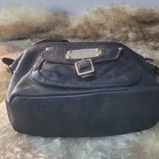 [BUNJANG] k-sandk Black Leather Shoulder Bag / k-sandk 블랙 가죽 숄더백