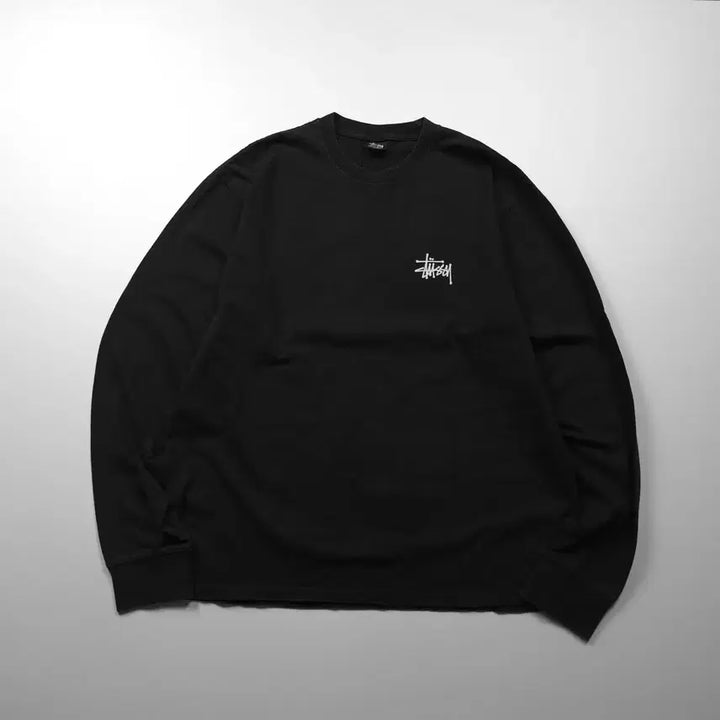 [BUNJANG] Stussy Basic Big Logo Black Long Sleeve Shirt (L) / 스투시 베이직 빅로고 블랙 박시핏 롱슬리브 (L)