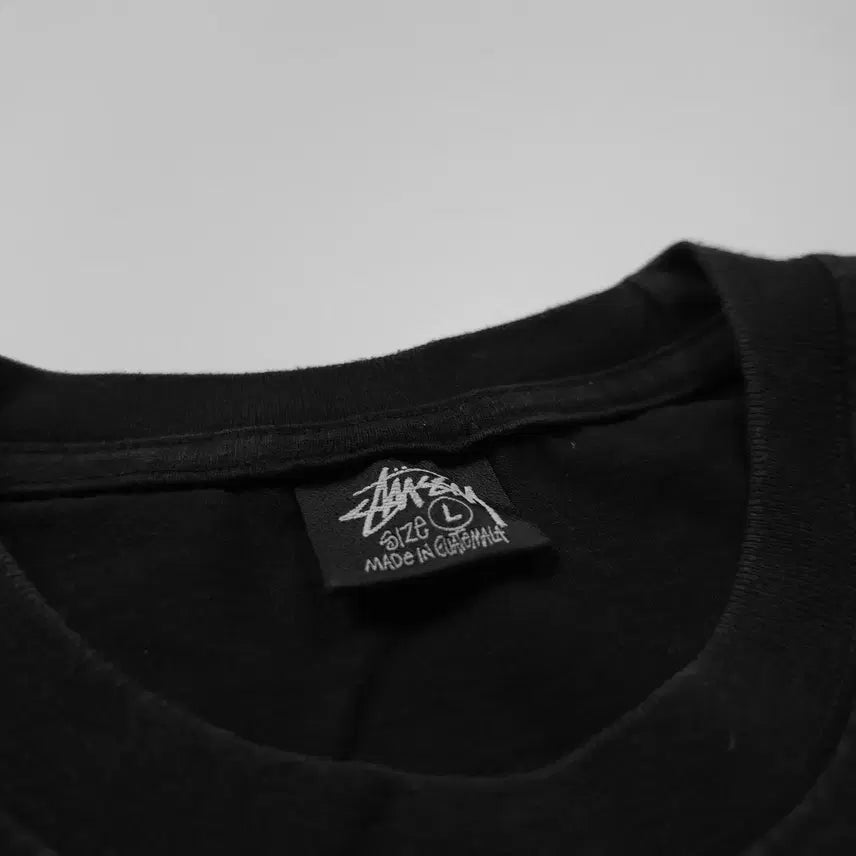 [BUNJANG] Stussy Basic Big Logo Black Long Sleeve Shirt (L) / 스투시 베이직 빅로고 블랙 박시핏 롱슬리브 (L)