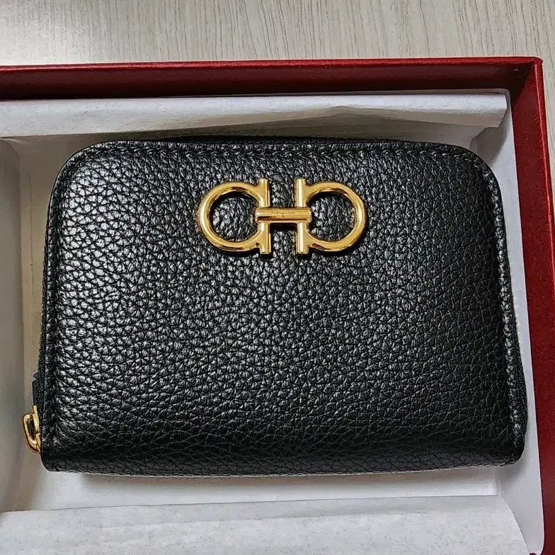 [BUNJANG] Ferragamo Gancini Zip Card Wallet / 새상품 페라가모 카프 간치니 지퍼 카드 지갑