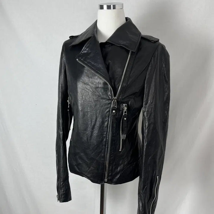 [BUNJANG] Vintage Real Leather Rider Jacket / Vintage 리얼레더 라이더 자켓