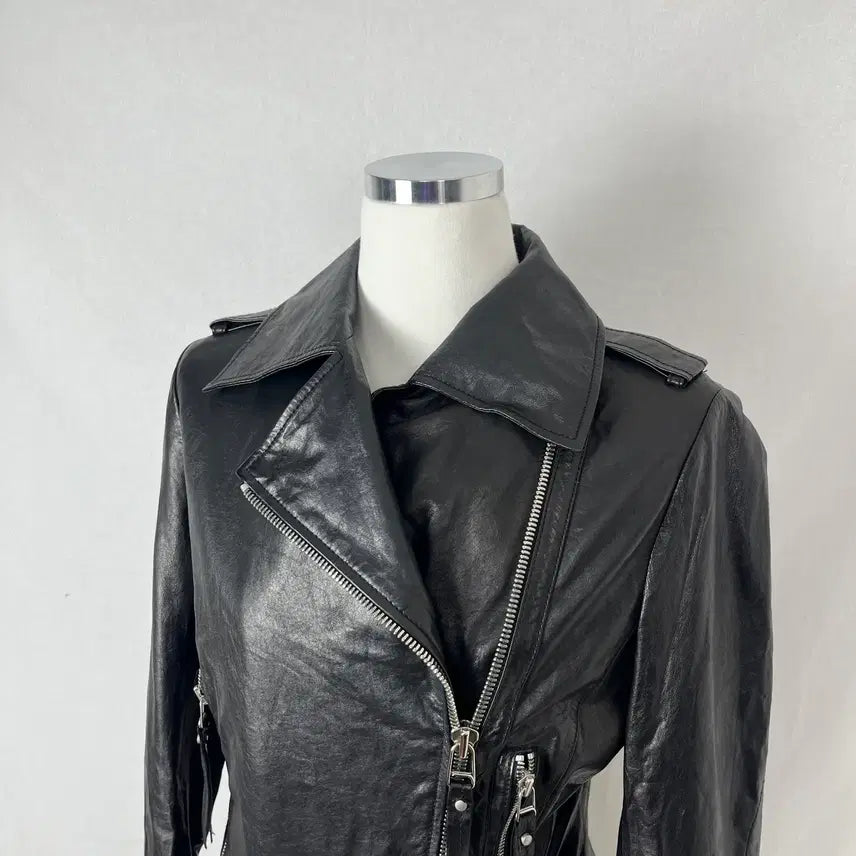 [BUNJANG] Vintage Real Leather Rider Jacket / Vintage 리얼레더 라이더 자켓