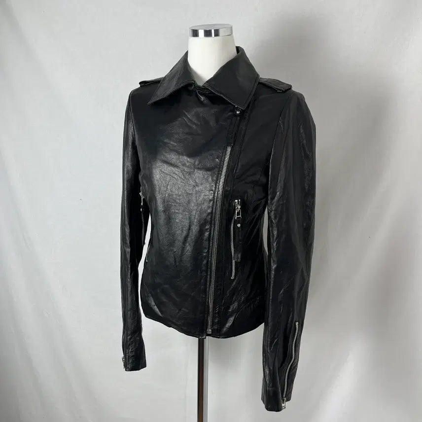 [BUNJANG] Vintage Real Leather Rider Jacket / Vintage 리얼레더 라이더 자켓