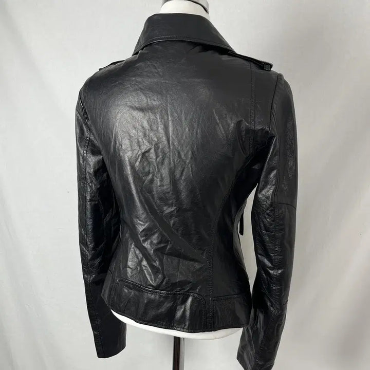 [BUNJANG] Vintage Real Leather Rider Jacket / Vintage 리얼레더 라이더 자켓