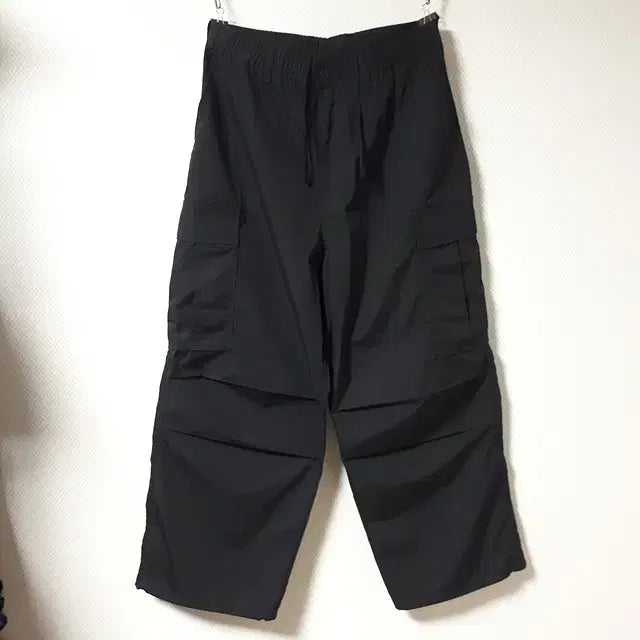 [BUNJANG] GU Black Wide Cargo Pants (Size 32) / 32/GU 블랙 와이드 카고팬츠/32-1625