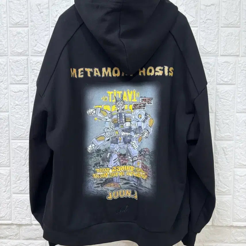 [BUNJANG] Juun.J HIROKI Robot Print Hoodie / (26SS새상품) 준지루즈핏 후드(8장일괄 구매시 이상품 드립니다)