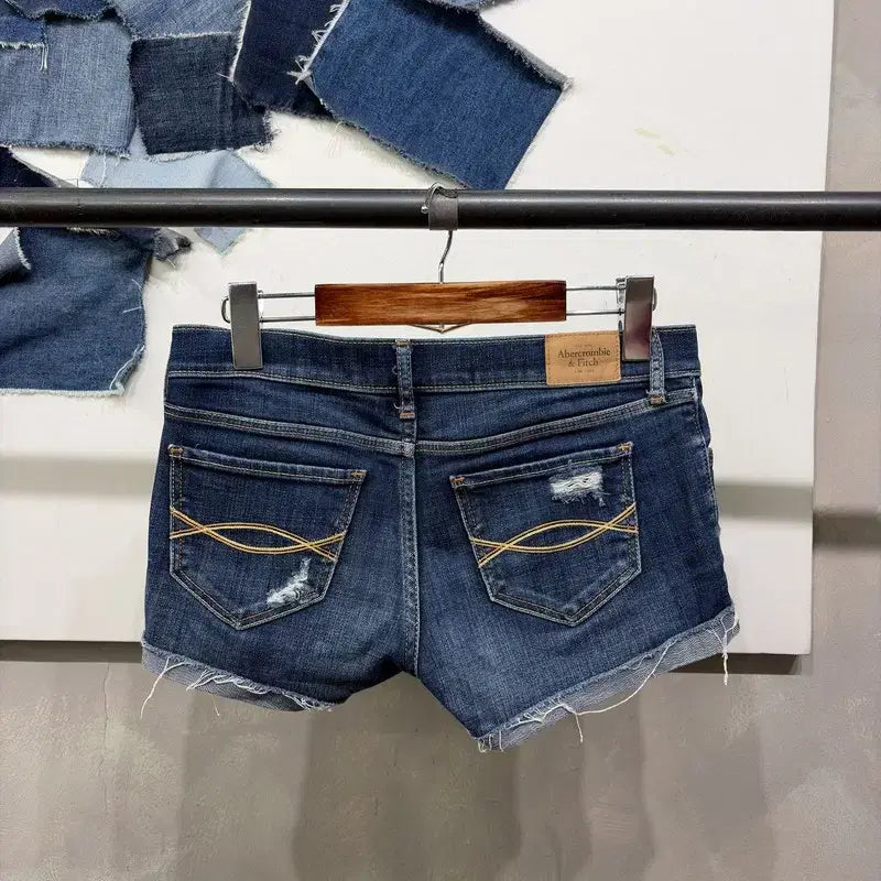 [BUNJANG] Abercrombie &amp; Fitch Distressed Denim Shorts / (25인치) 아베크롬비 여성 Y2K 디스트로이드 데님 숏팬츠 청반바지